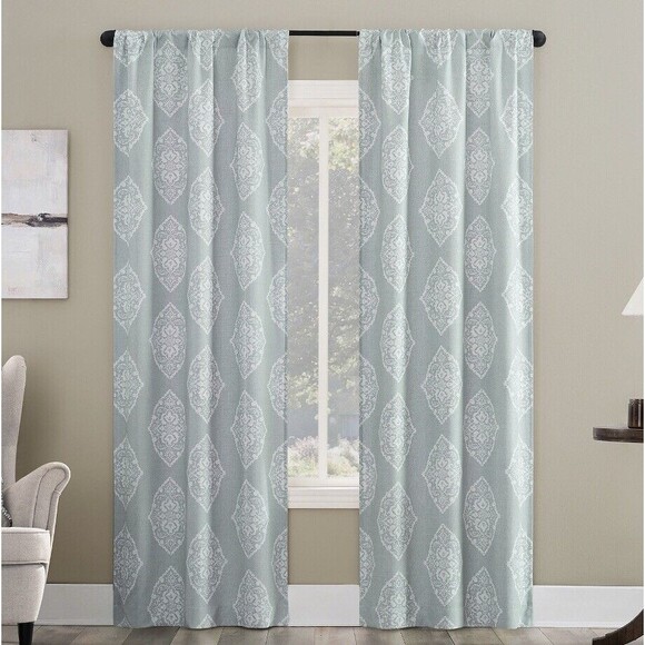 NEW CURTAIN The Big One Paisley Scroll Window Curtain Panel - Picture 7 of 16